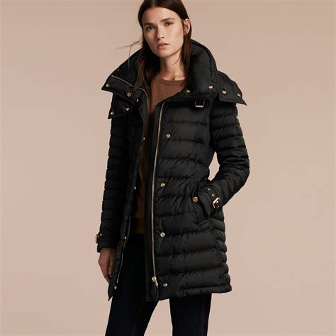 burberry check detail down-filled hooded puffer coat|women's Burberry puffer coat sale.